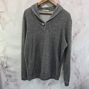 Marine Layer Sweatshirt Mens Medium Gray Pullover Cowl Neck Roll Neck